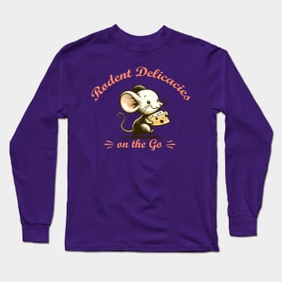 Cute rat with chees Long Sleeve T-Shirt